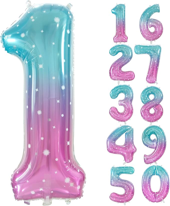 Number 1 Balloon, Large number balloons 40 inch, 1st Birthday Party Decorations Supplies First Birthday Sign Decor