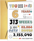 Cute 6th Birthday Card for Girls Boys, Ideal 6th Birthday Gift from Mom Dad, Six Years Old Birthday Card Gift For Son Daughter Children, Unique 6th Birthday Decorations for Grandson Granddaughter