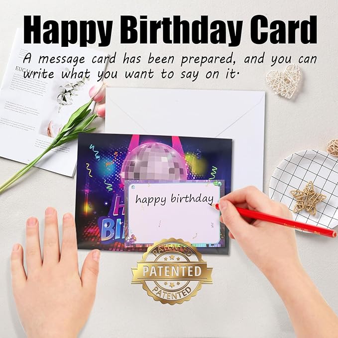 Cat Birthday Card - 3D Pop Up Funny Birthday Cards with Colourful Lights & Music, Happy Birthday Gifts Card for Kids, Boys, Girls, Men, Women, Wife