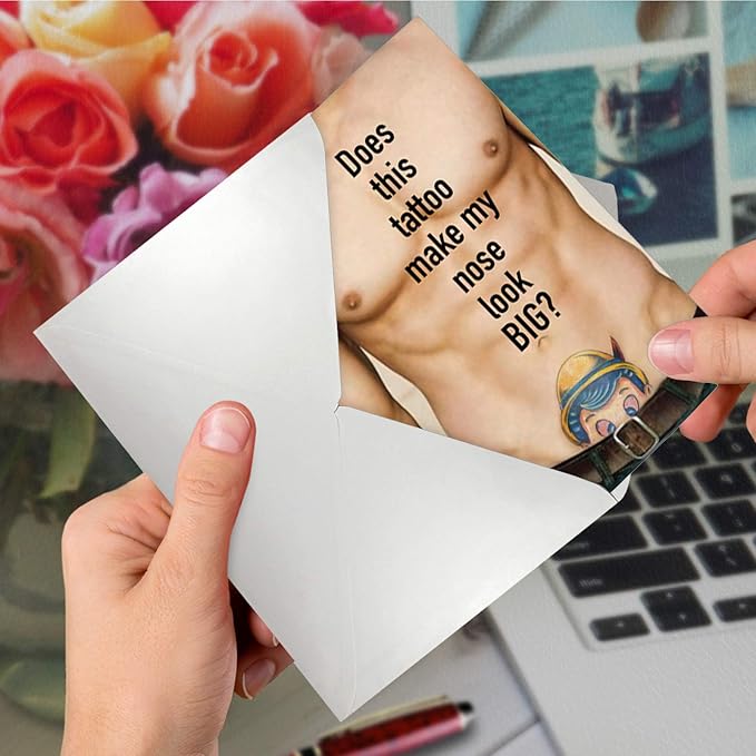 NobleWorks -1 Funny Birthday Card for Women, Wife - Inappropriate Grown-Up Humor, Hilarious Birthdays (Buyer Discretion Advised) - Puppet P-nis C4881BDG