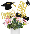 Graduation Decorations 2026, 16 PCS Black Gold Graduation Centerpieces for Tables, Double-Sided Table Toppers Centerpieces, Class of 2026 Grad Party Decorations 2026