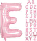 Pink Letter E Balloons,40 Inch E Letter Balloon Light Pink,A to Z Alphabet Helium Custom Pastel Balloon for Birthday Anniversary Baby Shower Wedding Party Decorations