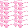 2/4/8/12/20 Pairs Heart Shaped Sunglasses Transparent Heart Glasses Rimless Trendy Eyewear for Valentines Party Favor