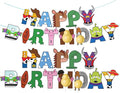 METIXOZE Cartoon Story Happy Birthday Banner Party Decorations Supplies for Boys Girls 1st 2nd 3rd 4th 10th Birhday Party Decor