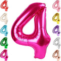 40 Inch Large Numbers Balloon, 4 Hot Pink Ballon for 4th 14 40 44 Birthday Party, Balloon 4 Number for Graduations Wedding Supplies
