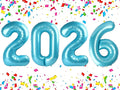 40 Inch Pearlescent Blue 2026 Balloon Numbers,2026 Pearlescent Blue New Years Eve Party Supplies,2026 Balloons Decorations for Happy New Year,Graduation Parties