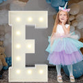 3FT Marquee Light Up Letters, Large Marquee Letters, Pre-cut Foam Board Letter E for Engagement Wedding Decorations Birthday Party Backdrop Decor, Balloon Arch Kit