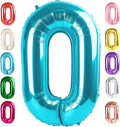 Number 0 Balloons 40 Inch Light Blue Number Balloons for 10 20 30 40 50 60 70 80 90 100 Numbers Balloon Birthday Decorations Wedding Event Baby Shower
