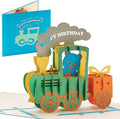 Pop Up Birthday Card – 6x12 Birthday Train Gift Card | Colorful Greetings Card for Kids and Adults – 3D Pop-up Birthday Card for Kids | Popup Card for Special Day – Mom Birthday Card