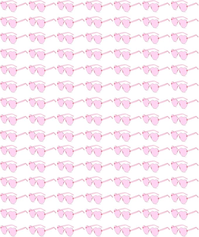 20 Pairs Heart Shaped Sunglasses for Women Colorful Glasses Fun Trendy Transparent Heart Sunglasses Party Favor