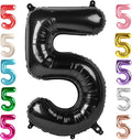 Balloon Numbers 40 Inch 5 Ballon for 5th Birthday Decorations, 15 25 35 50 Big Black Number Balloons for Wedding Photo Shoot Party Decor