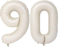 40 In Cream white Number Balloons Helium Foil Mylar Balloon Birthday Party banquet Decoration Digital 90