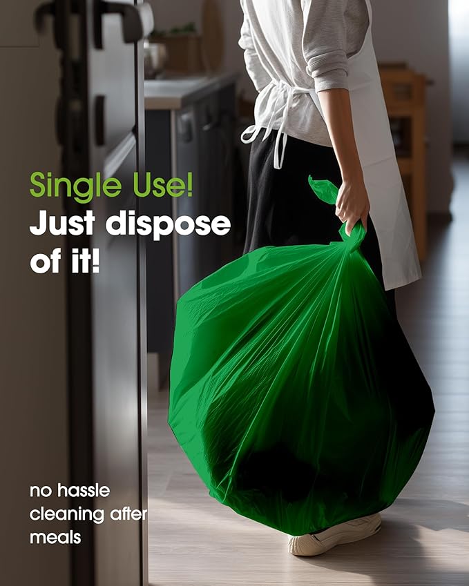 Pureegg Plastic Table Cloth Disposable 6 Pack, 54 x 108 Inch Table Cloths, St Patricks Day, Christmas Decorations, Tablecloths, Rectangle, Forest, Plastic Cover, Waterproof, Green