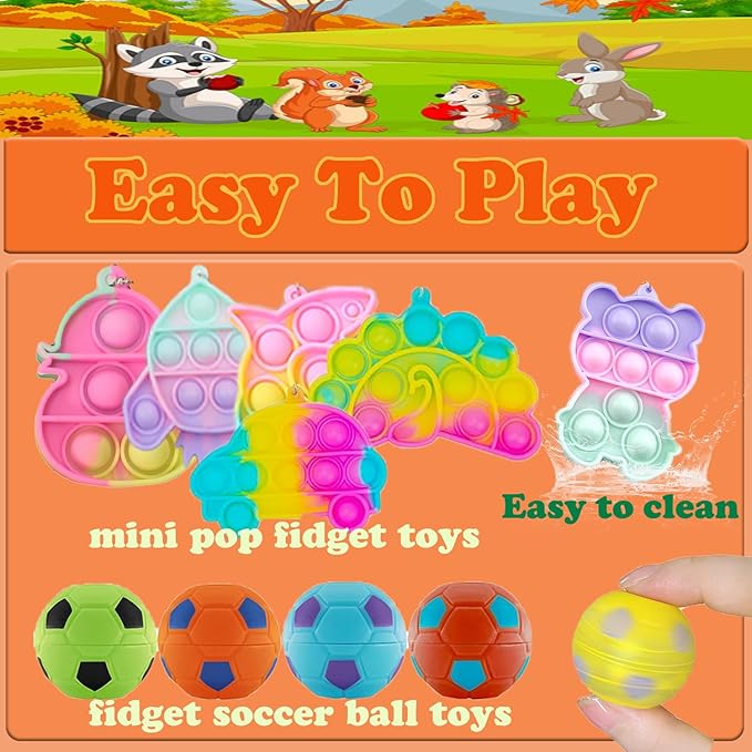 YOAUSHY 124 Pcs Party Favors for Kids 4-8, Prizes Box Toys for Kids Classroom, Treasure Box Toys for Classroom, Treasure Chest, Pinata Fillers Goodie Bag Stuffers, Valentines Day Gifts