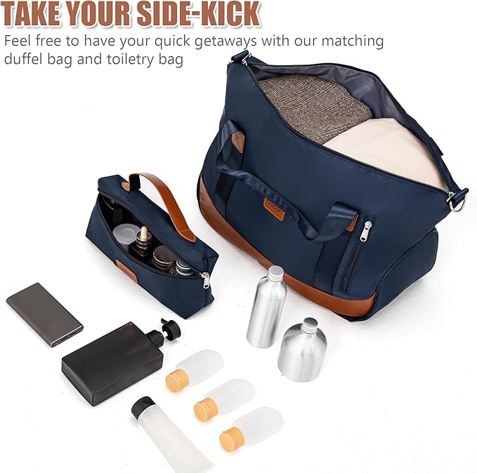 Cosbarn Luggage Sets 5 Piece with TSA Lock Spinner Wheels, Unisex Hard Case ABS Suitcase Set, Hardshell Lightweight Waterproof Travel Hardside Suitcases with Wheels for Women Men, Dark Blue