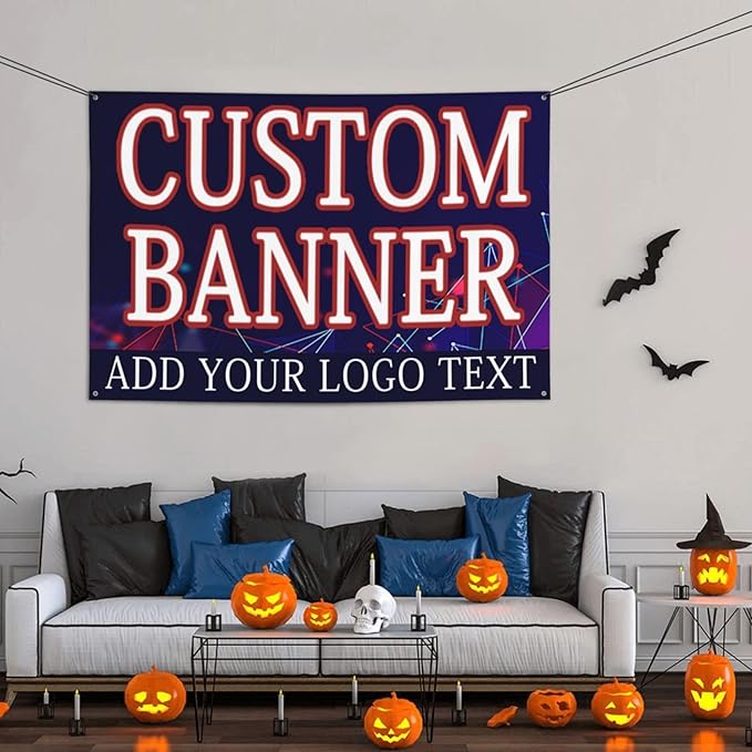 Custom Banners Personalized Banner Signs with Logo Text for Party Birthday Graduation Wedding Event Decoration 47×71 Inches