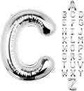 Letter Balloons 40Inch Large Giant big Foil Mylar Silver Balloons C for Birthday Party Decorations