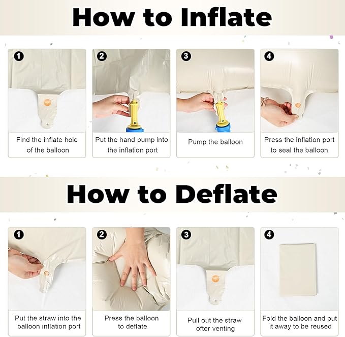F Letter Balloons Cream, 40 Inch Alphabet Foil Word, Large Mylar Inflatable Beige Name, Big Helium Custom White for Women Birthday Party Decoration Supplies