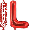 40 Inch Red Letter L Balloons, DIY Phrase Foil Alphabet Letter L Balloons DIY Word L Banner for Birthday Anniversary Celebration Graduation Party Supplies Decoration