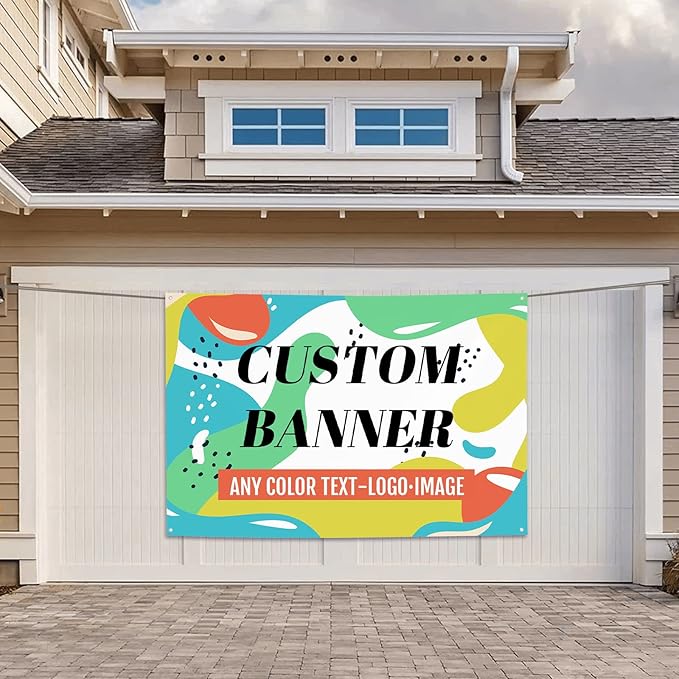 Custom Banner Sign Custom Signs For Business Add Your Own Design Here Customized Birthday Banner Design Party/Birthday Banners Indoor/Outdoor 47x71IN
