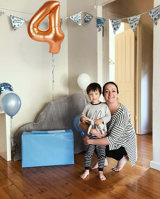 40 Inch Orange 1 Balloon for First Birthday, Orange One 1st Number Balloon Birthday Decorations, 10th 21st, Giant Number 1 Balloons