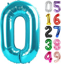 Light Blue Number 0 Balloon 40 Inch, 0 Balloon Number for 10th 20th 30th 40th 50th 60th Birthday Decorations, Light Blue Party Supplies
