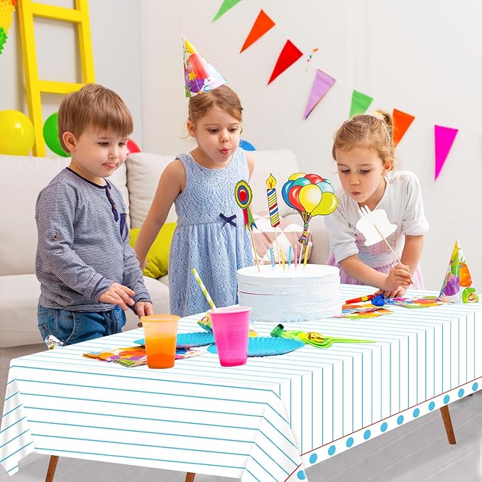 6PCS Notebook Theme Tablecloth Preschool Kindergarten Party Tablecover First Day to School 51x86 Inch Large Disposable Rectangle Notebook Tablecloth Cover for Back to School Educational Decorations