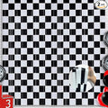 Race Car Foil Curtains 3.28x6.56ft - Vibrant Checkered Decor for Race Car Birthday Party Decorations & One Happy Dude Birthday Celebrations! - 2 Packs