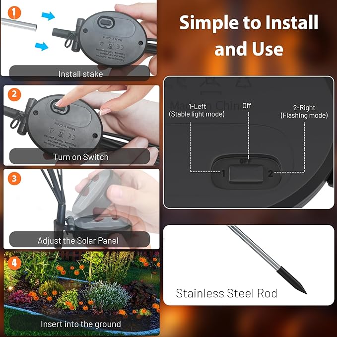 Solar Halloween Lights Outdoor Waterproof, 2 Pack Pumpkin Solar Lights for Outside Thankgiving Decor,12LED Orange Pumpkin Swaying Lamps for Garden Decor, Yard, Lawn, Party Decorations