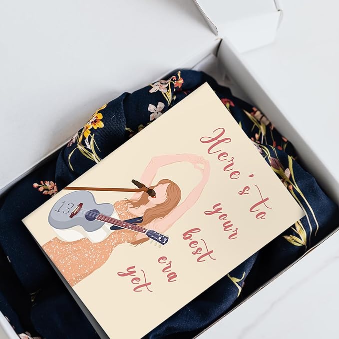 SuperShunhu Funny Birthday Card for Men Woman, Cute Birthday Card for Daughter Son, Music Birthday Card, Here's To Your Best Era Yet