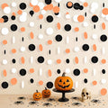 KatchOn, Circle Dots Gold Paper Garland - 65 Feet, Pack of 5 | Black, White Orange Birthday Garland for Wedding, Bridal Shower, Birthday Decorations | Hanging Decorations for Party