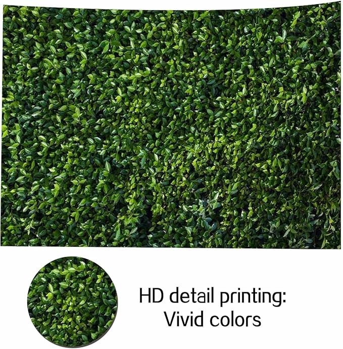 Nature Spring 3D Green Leaves Theme Photo Background Wedding Birthday Party Newborn Baby Shower Photography Backdrops Zoo Decor Shoot Props Bannner (8x6 FT)