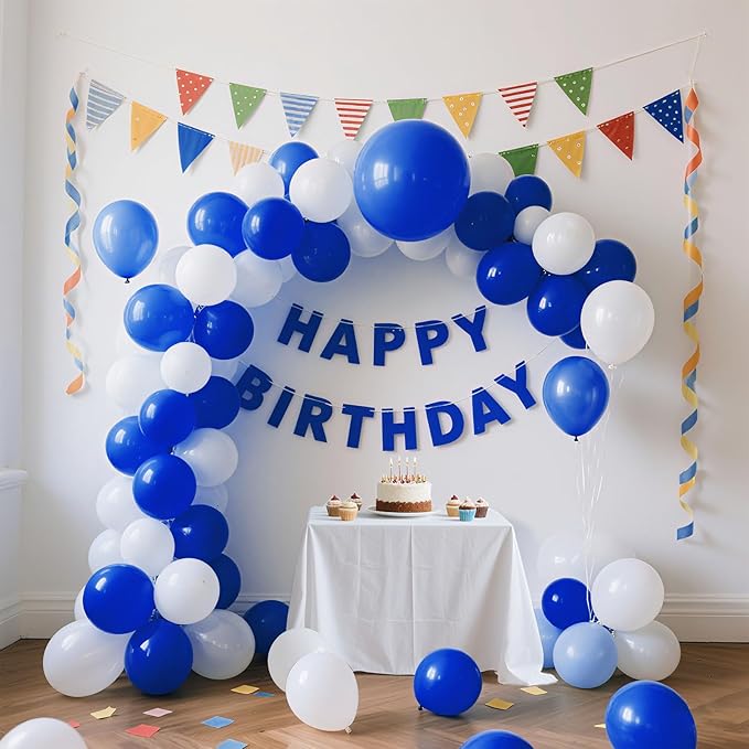 Blue Balloons Blue Party Decorations 100 Pack 12 inch Round Royal Blue Balloons for Birthday Graduation Baseball Nautical 4th of July Independence Memorial Day Patriotic Party Decorations