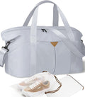 Duffle Bag for Travel, Carry-on Travel Bag with Trolley Sleeve, Sport Gym Bag for Women, Overnight Bag for Men, Hospital Bag for Labor and Delivery (Grey)