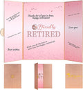Rose Gold Retirement Party Decorations Large Retirement Card Signing Guest Book Creative Card for Men Women