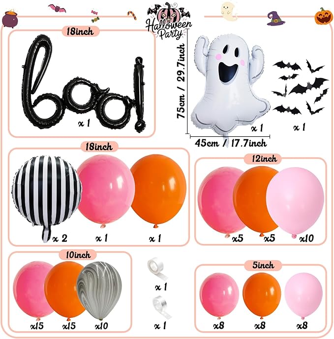 Orange and Pink Balloon Arch Garland Kit Fall Color Thanksgiving Balloons Decorations Autumn Harvest Balloon Kit for Thanks Giving Friendsgiving Themed Baby Shower Birthday Party Decoration