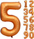 40 inch Orange Number Balloon Giant Foil Helium Balloons for 5th Birthday Party Decorations