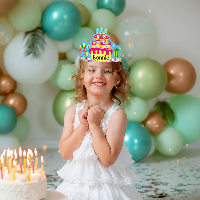 36 Pack Birthday Crowns for Kids Colorful Paper Party Hats Birthday Crown Set for Teachers Students Classroom