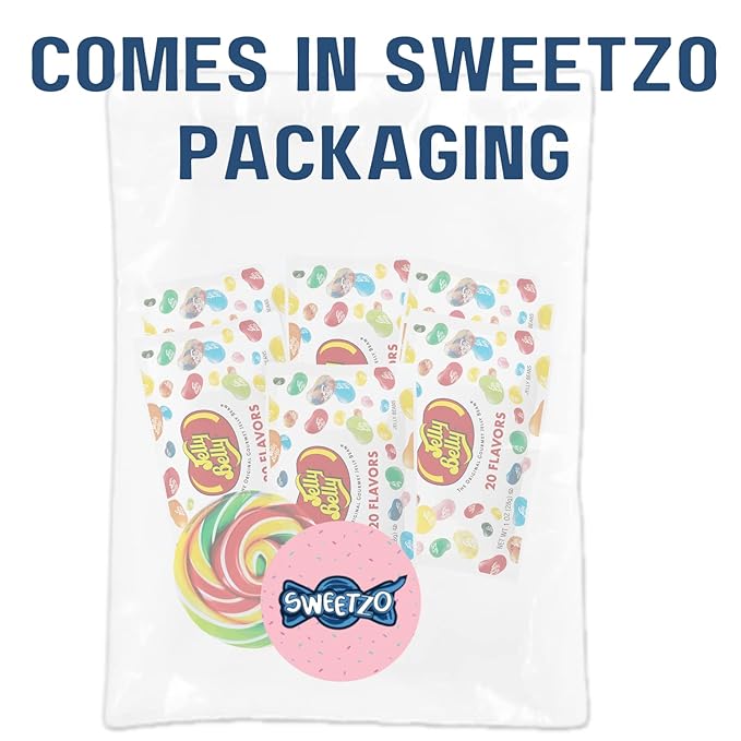 Sweetzo 20 Flavor Jelly Bean Assortment, Individual Packets of Chewy Fruity Candies, Party Favors and Goodie Bag Fillers - 1 Ounce (Pack of 6)