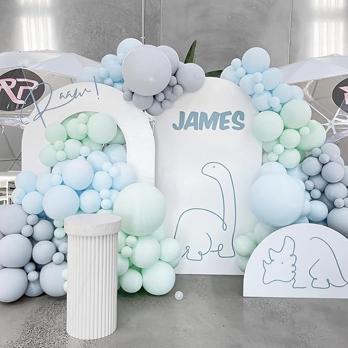 90pack Mint Green Balloons Different Size 18/12/10/5 Inch Pastel Green Balloon Garland Arch Kit for Baby Shower,Graduation, Wedding, Birthday, Gender Reveal, New Year Decorations