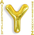 AULE 40 Inch Big Letter Balloon Gold Y Large Foil Helium Alphabet Balloons A-Z for Birthday Anniversary Graduation New Year Party Decoration Supplies