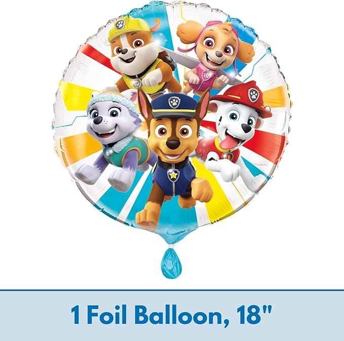 Paw Patrol Balloons - Bundle with 8 Latex Balloons & 1 Foil Balloon, Checklist - Paw Patrol Party Decorations - Chase & Skye Birthday Decorations
