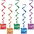 Beistle Happy Birthday Whirls Party Accessory