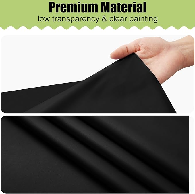 Smiry Disposable Table Cloth - 6 Pack, 54 x 108 Inch Waterproof Rectangle Tablecloths for Parties, Decorative Plastic Table Cover, Leakproof & Sturdy, Black
