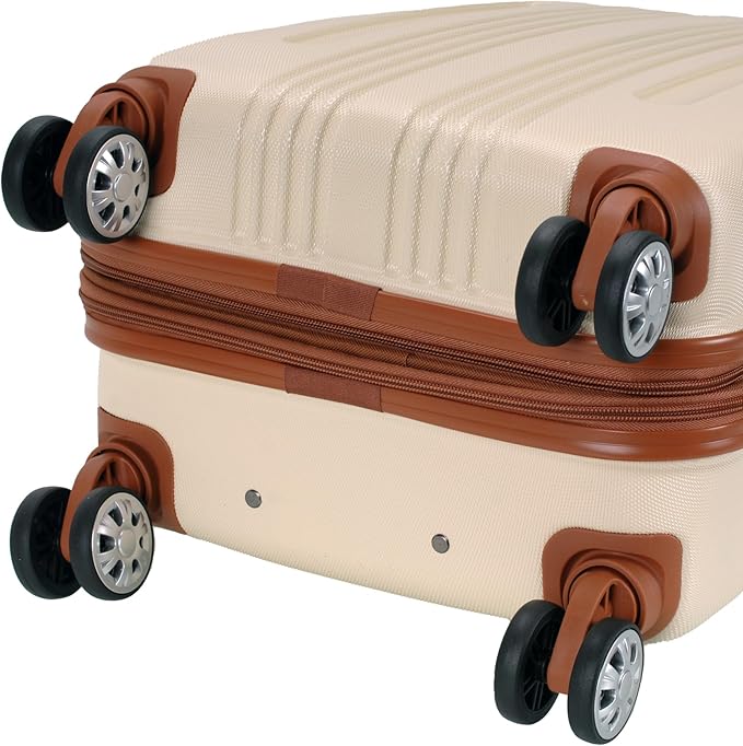 Rockland London Hardside Spinner Wheel Luggage, Carry-On 20", White
