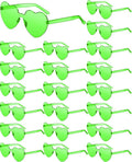 Frienda 20 Pairs Heart Shaped Sunglasses Rimless Candy Color Glasses for Women Men Party Favor