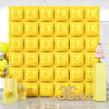 NISOCY 36PCS Pastel Yellow Square Foil Balloons Wall Backdrop Double Sided Yellow Balloons Tunnel Arch Kit for Baby Shower Birthday Wedding Sunflower Bee Theme Party Decoration