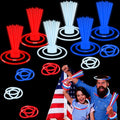 Bulk Fourth of July Red White Blue Glow Sticks 500 PCS, Patriotic Light Up Bracelets Necklaces Accessories for Kids, Glow Party Favors Supplies Decorations for 4 of July Parade, Birthday, Pool
