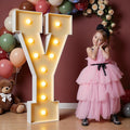 imprsv 4FT Light Up Letters, Large Arch Kit Decor for Birthday Party, Wedding, Marquee Letters Y