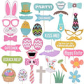 Easter Photo Booth Props,35Pcs Set of Happy Easter Egg Bunny Selfie Photobooth Props,Spring Photography for Easter Party Decorations